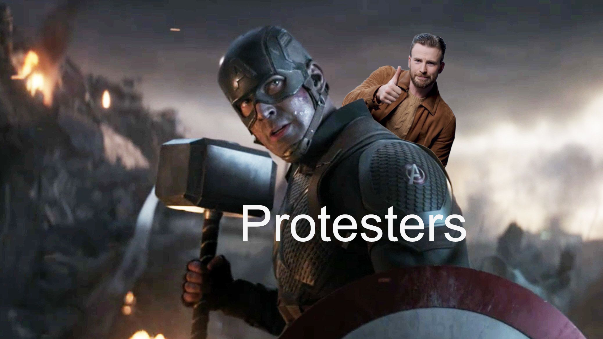 Chris Evans Approves Of Endgame Clip Showing Avengers As Protesters